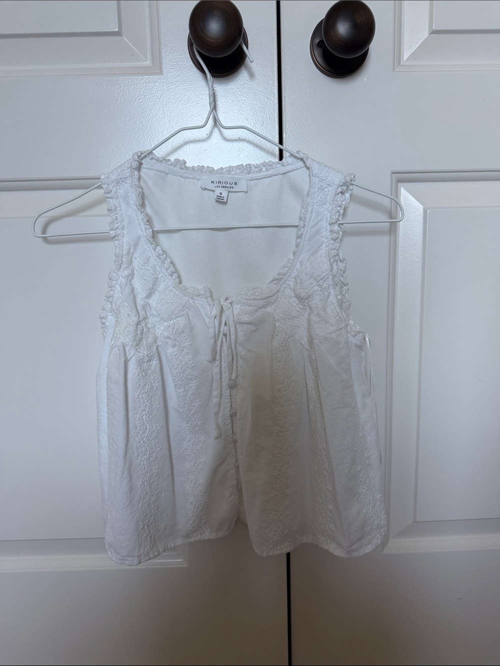 White Lace-Trim Camisole Tank